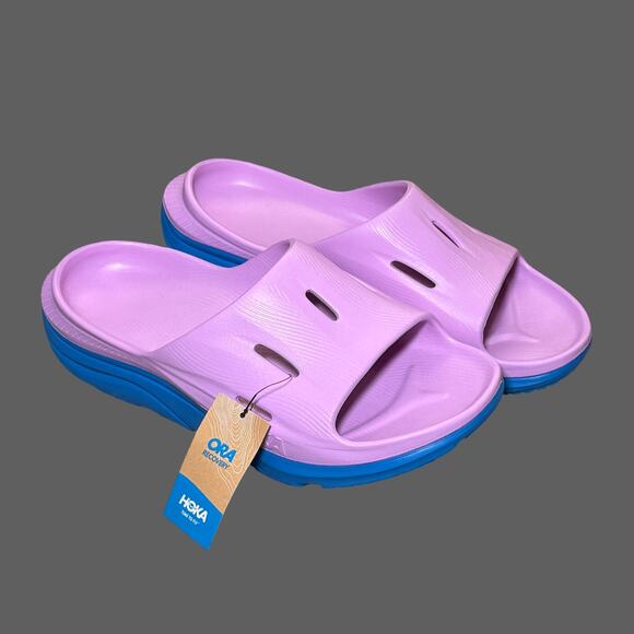 Hoka ORA Recovery Slide 3 Cyclamen/Coastal Sky USM10 USW12 NWT - Picture 1 of 6